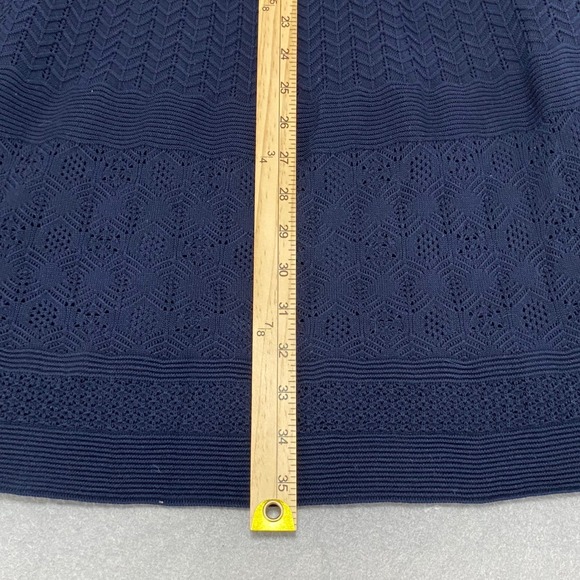 Lauren Ralph Lauren Navy Blue Knit Dress Sleeveless Textured Size S - Picture 7 of 11